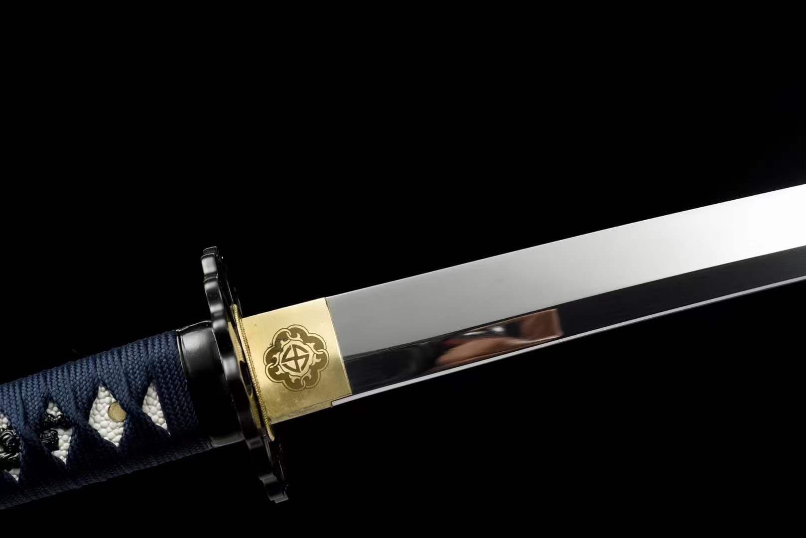 Hand Forged Japanese Samurai Katana Shadow Mirror High Manganese Steel - Tophatter Daily Deals