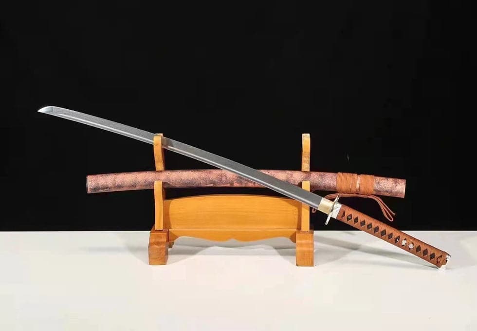 Hand Forged Japanese Samurai Katana Silver Tiger Pattern Steel Full Tang - Tophatter Daily Deals