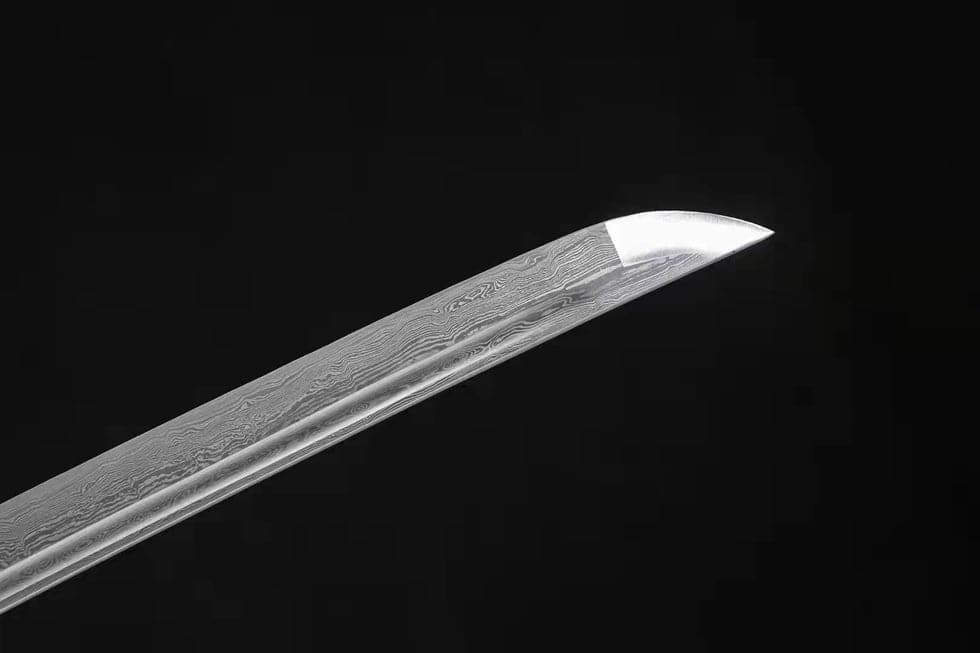 Hand Forged Japanese Samurai Katana Silver Tiger Pattern Steel Full Tang - Tophatter Daily Deals
