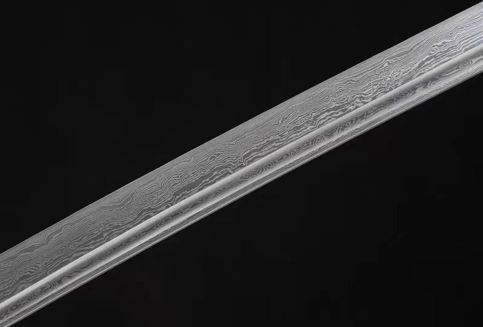 Hand Forged Japanese Samurai Katana Silver Tiger Pattern Steel Full Tang - Tophatter Daily Deals