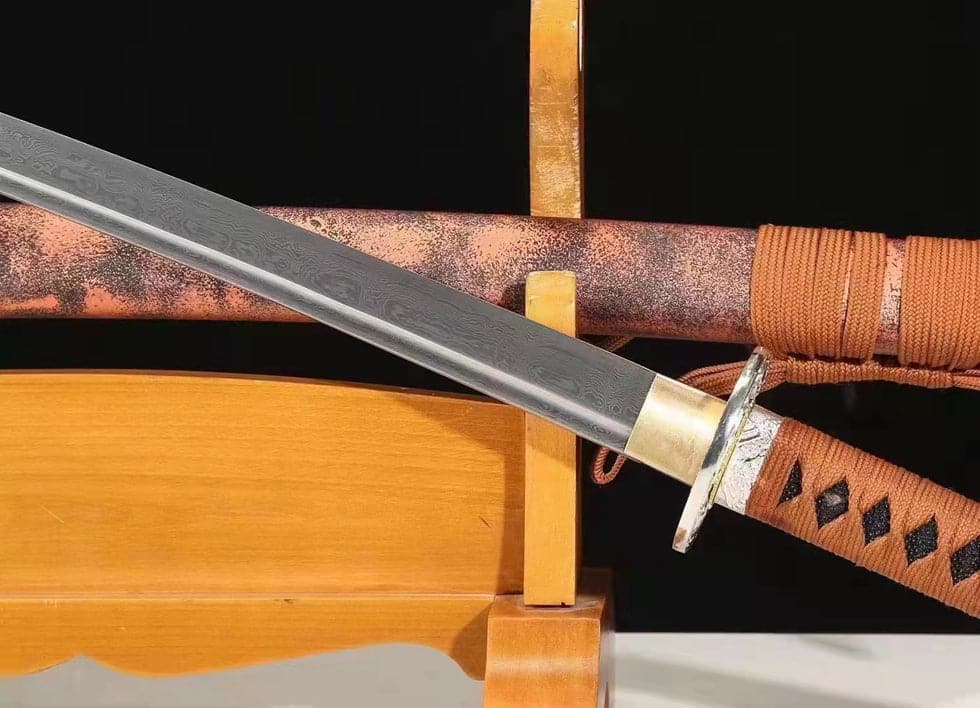 Hand Forged Japanese Samurai Katana Silver Tiger Pattern Steel Full Tang - Tophatter Daily Deals