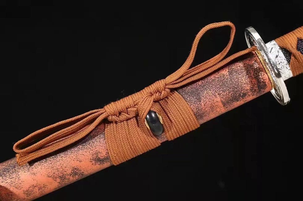 Hand Forged Japanese Samurai Katana Silver Tiger Pattern Steel Full Tang - Tophatter Daily Deals
