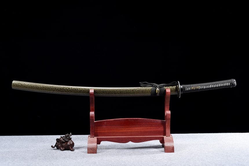 Hand Forged Japanese Samurai Katana Silver Wheel Damascus Steel Full Tang - Tophatter Daily Deals
