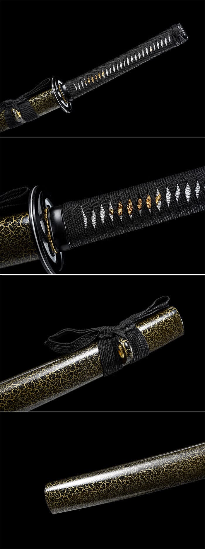 Hand Forged Japanese Samurai Katana Silver Wheel Damascus Steel Full Tang - Tophatter Daily Deals