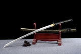 Hand Forged Japanese Samurai Katana Silver Wheel Damascus Steel Full Tang - Tophatter Daily Deals