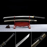 Hand Forged Japanese Samurai Katana Silver Wheel Damascus Steel Full Tang - Tophatter Daily Deals