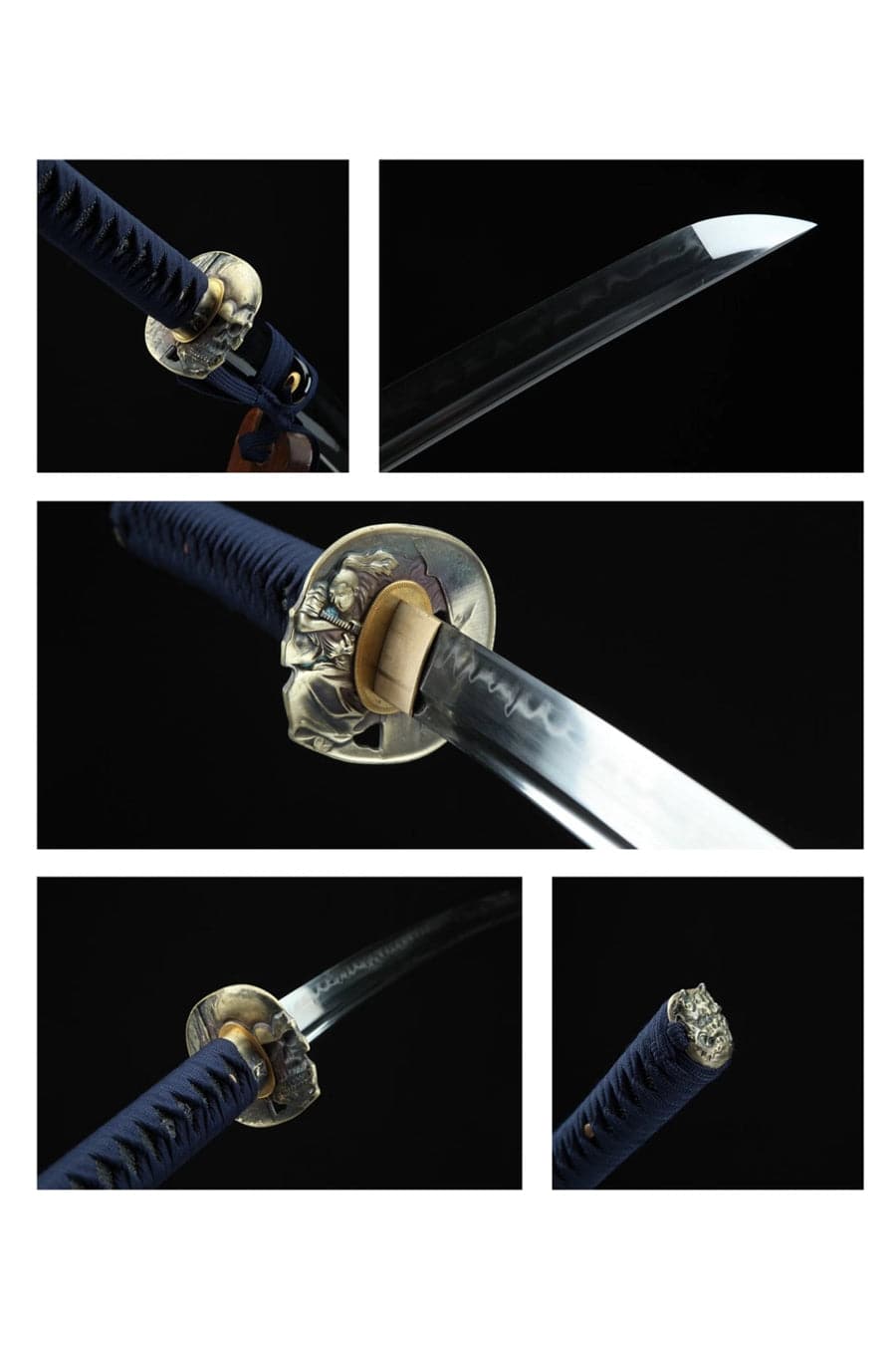 Hand Forged Japanese Samurai Katana Skeleton Specialty steel Turns the soil to burn blade fine grinding - Tophatter Daily Deals