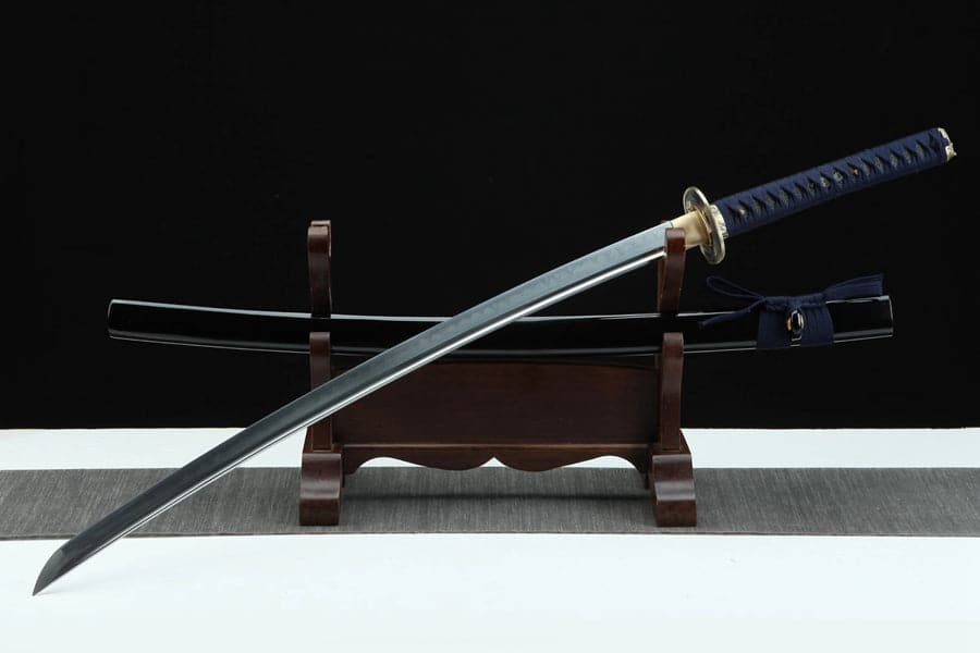 Hand Forged Japanese Samurai Katana Skeleton Specialty steel Turns the soil to burn blade fine grinding - Tophatter Daily Deals