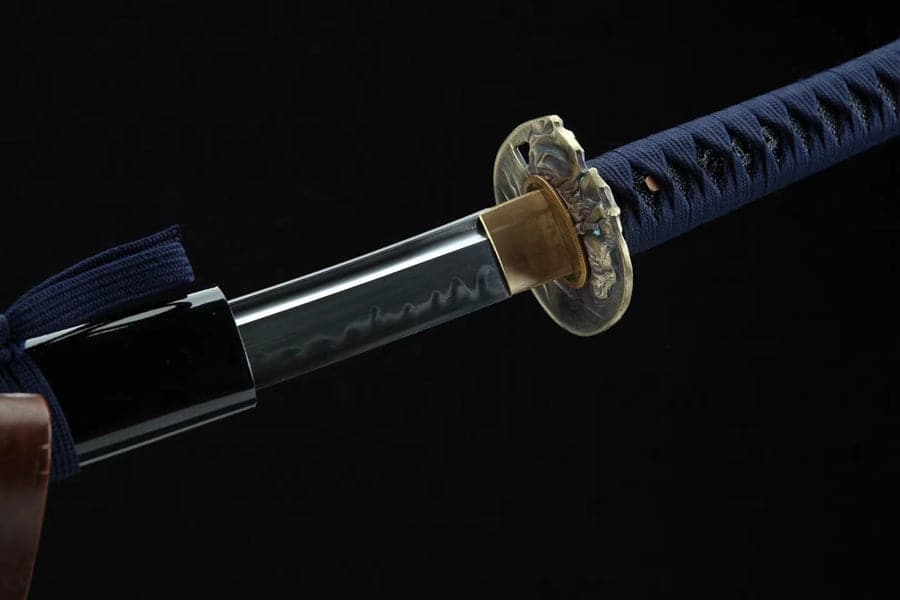 Hand Forged Japanese Samurai Katana Skeleton Specialty steel Turns the soil to burn blade fine grinding - Tophatter Daily Deals