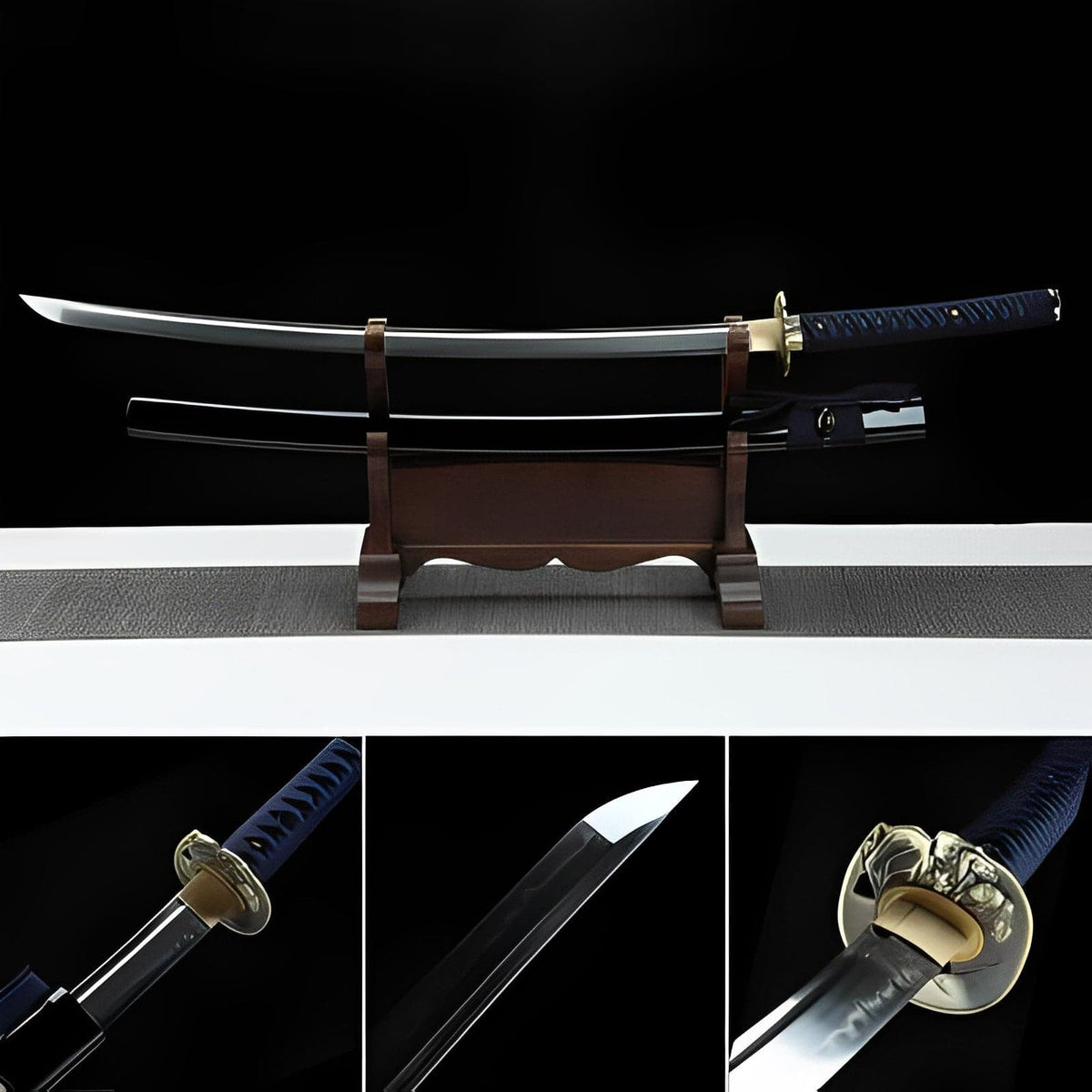 Hand Forged Japanese Samurai Katana Skeleton Specialty steel Turns the soil to burn blade fine grinding - Tophatter Daily Deals