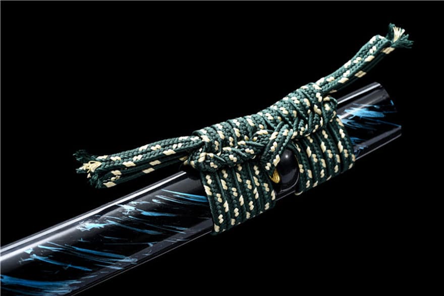 Hand Forged Japanese Samurai Katana Sky Dome Pattern Steel Pure copper fine carving set - Tophatter Daily Deals