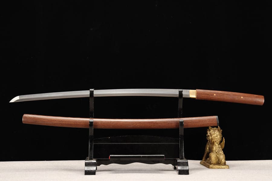 Hand Forged Japanese Samurai Katana T10 Burning edge Rosewood One-piece forging - Tophatter Daily Deals