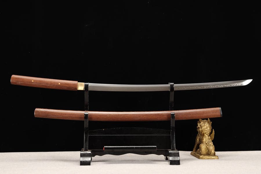 Hand Forged Japanese Samurai Katana T10 Burning edge Rosewood One-piece forging - Tophatter Daily Deals