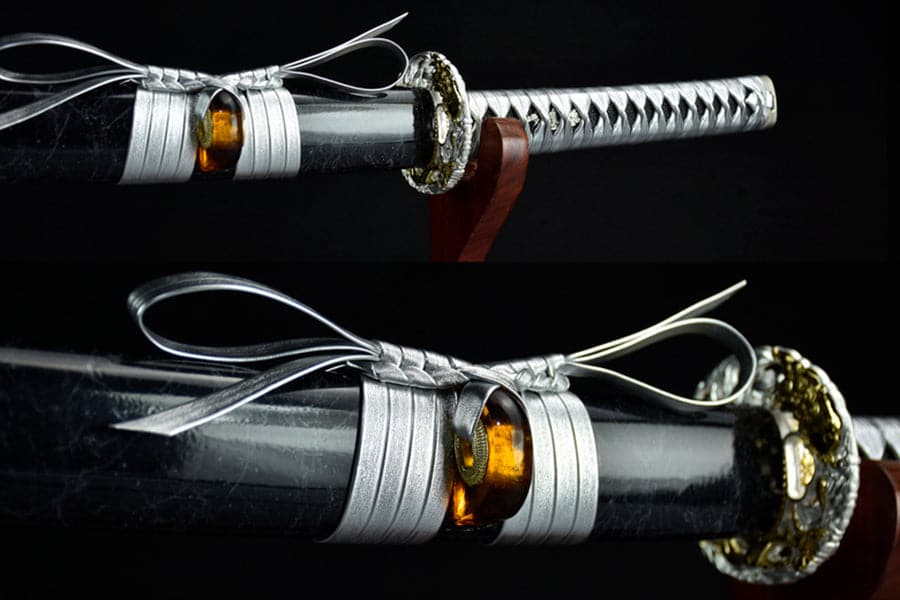 Hand Forged Japanese Samurai Katana 菊丸 きくまる T10 Carbon steel Blade baking blue - Tophatter Daily Deals