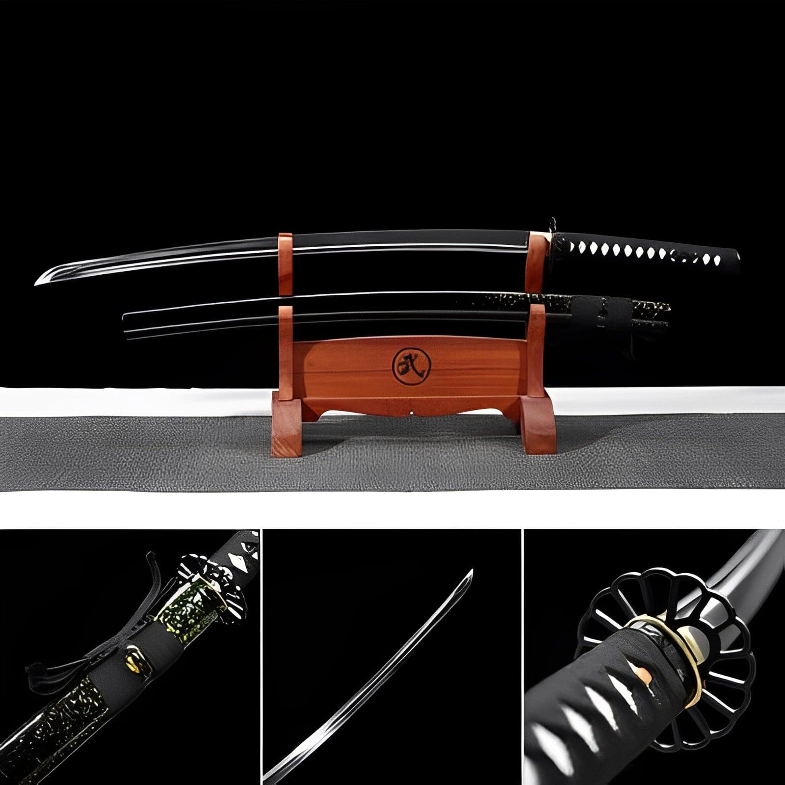 Hand Forged Japanese Samurai Katana T10 Carbon steel Green Vine Full Tang - Tophatter Daily Deals