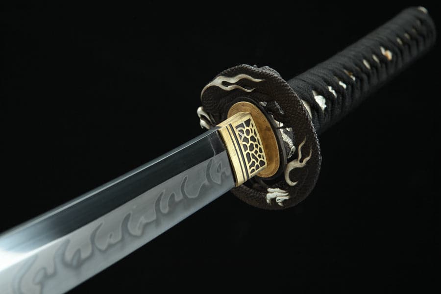 Hand Forged Japanese Samurai Katana T10 Real Yokote Pure copper gilt silver - Tophatter Daily Deals