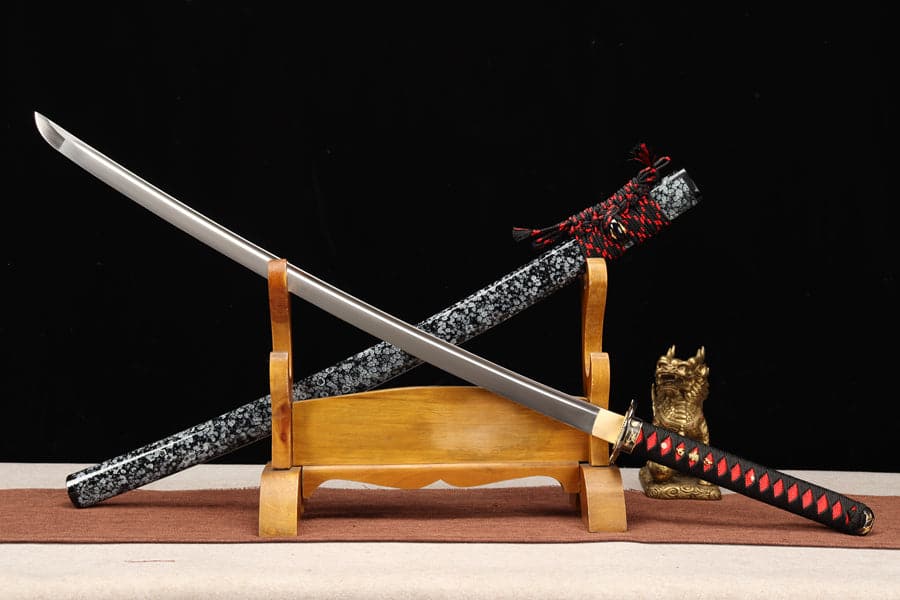 Hand Forged Japanese Samurai Katana Tengo Sword High Manganese Steel Full Tang - Tophatter Daily Deals