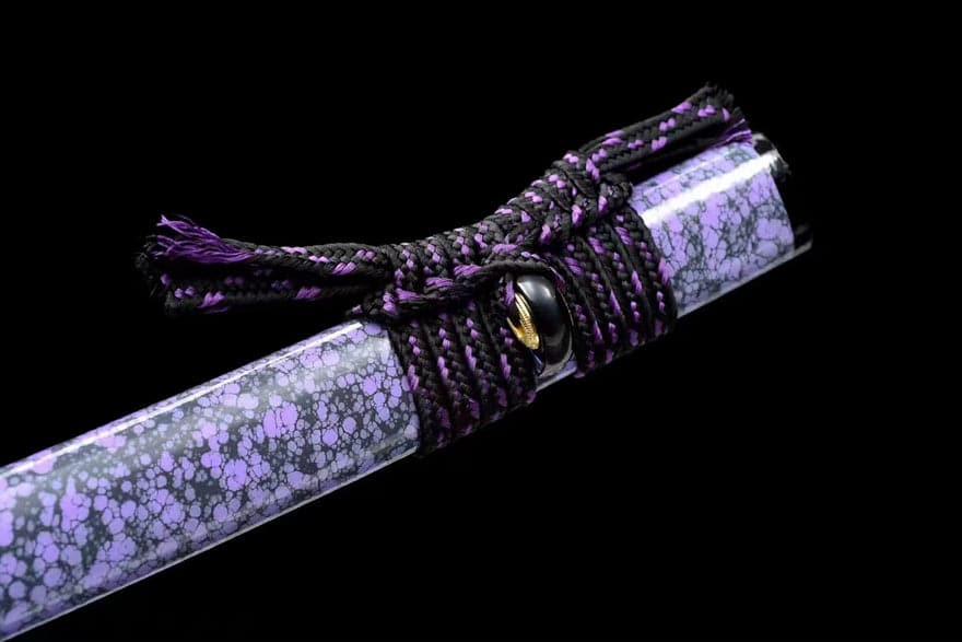 Hand Forged Japanese Samurai Katana Violet 9260 Spring Steel Full Tang - Tophatter Daily Deals
