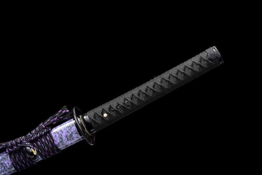 Hand Forged Japanese Samurai Katana Violet 9260 Spring Steel Full Tang - Tophatter Daily Deals