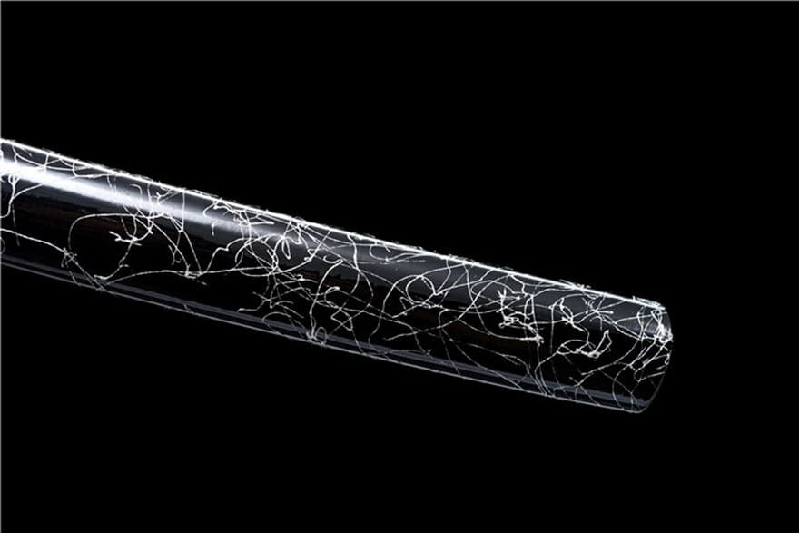 Hand Forged Japanese Samurai Katana Wanderer High Manganese Steel Blade blackening process - Tophatter Daily Deals