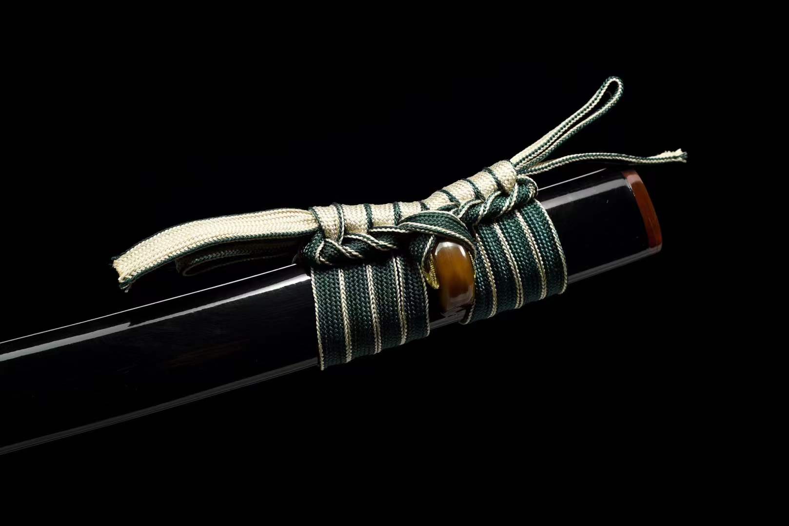 Hand Forged Japanese Samurai Katana Wind Chimes T10 With Black Sheath - Tophatter Daily Deals