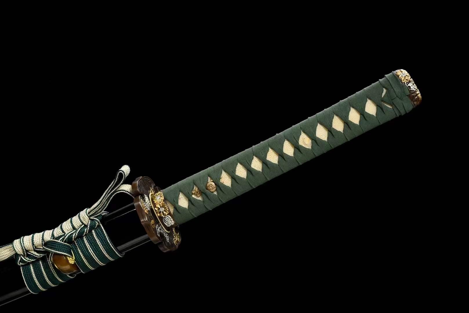 Hand Forged Japanese Samurai Katana Wind Chimes T10 With Black Sheath - Tophatter Daily Deals