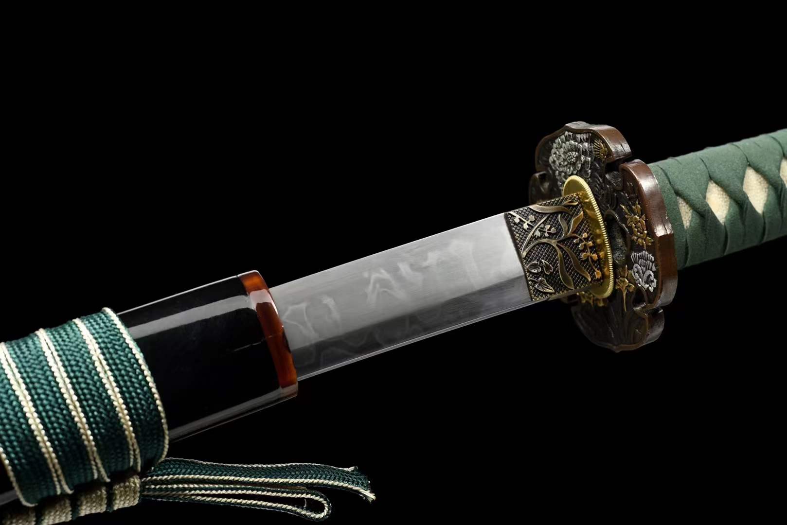 Hand Forged Japanese Samurai Katana Wind Chimes T10 With Black Sheath - Tophatter Daily Deals