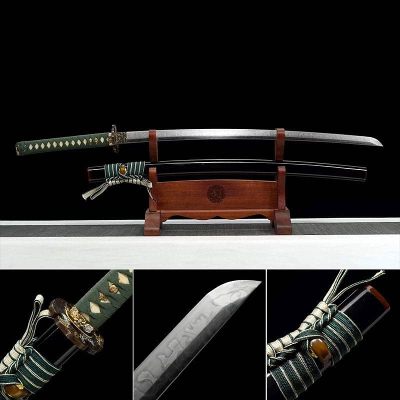 Hand Forged Japanese Samurai Katana Wind Chimes T10 With Black Sheath - Tophatter Daily Deals