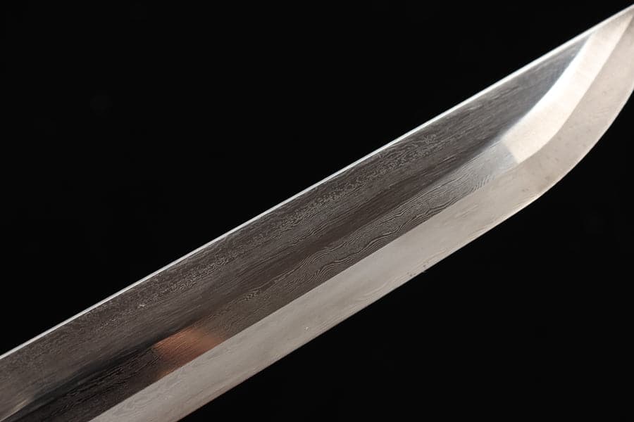 Hand Forged Japanese Samurai Katana Yama T8 carbon tool steel Yellow engraved knife sheath - Tophatter Daily Deals