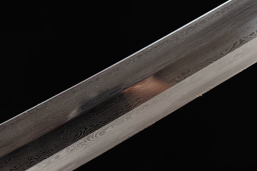 Hand Forged Japanese Samurai Katana Yama T8 carbon tool steel Yellow engraved knife sheath - Tophatter Daily Deals