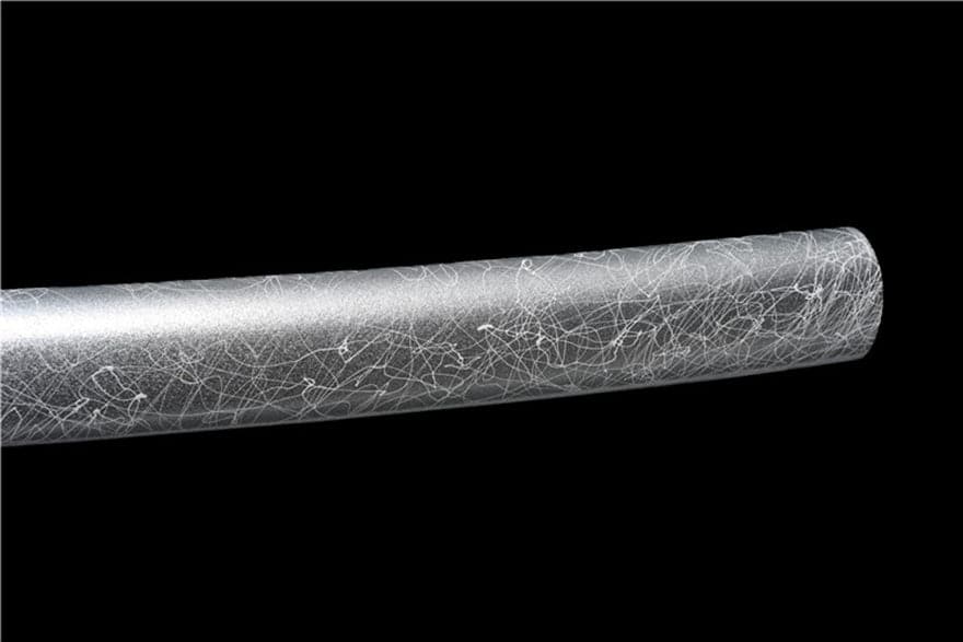 Hand Forged Japanese Samurai KatanaSilver Ghost High Manganese Steel Blue Blade - Tophatter Daily Deals