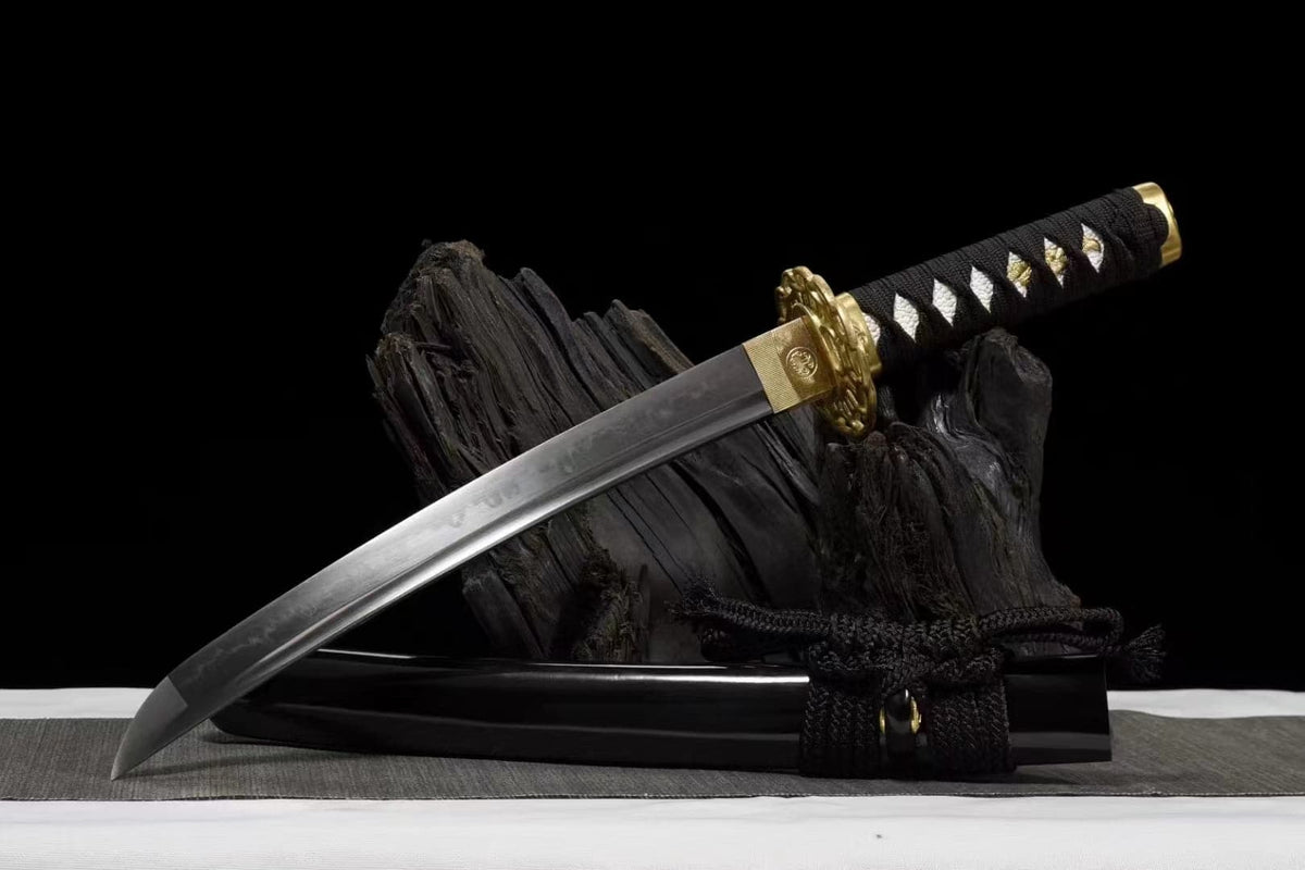 Hand Forged Japanese Short knife Yoshioka T10 Turns the soil to burn blade - Tophatter Daily Deals