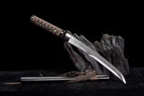 Hand Forged Japanese Tanto Asura Short knife T10 Carbon steel Turns the soil to burn blade - Tophatter Daily Deals