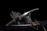 Hand Forged Japanese Tanto Asura Short knife T10 Carbon steel Turns the soil to burn blade - Tophatter Daily Deals
