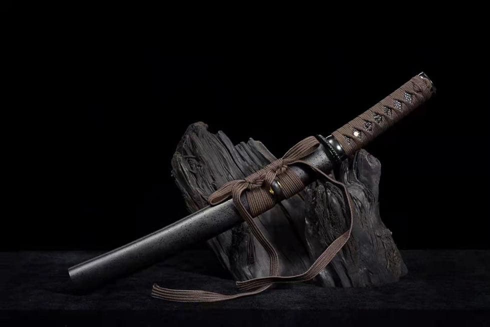 Hand Forged Japanese Tanto Asura Short knife T10 Carbon steel Turns the soil to burn blade - Tophatter Daily Deals