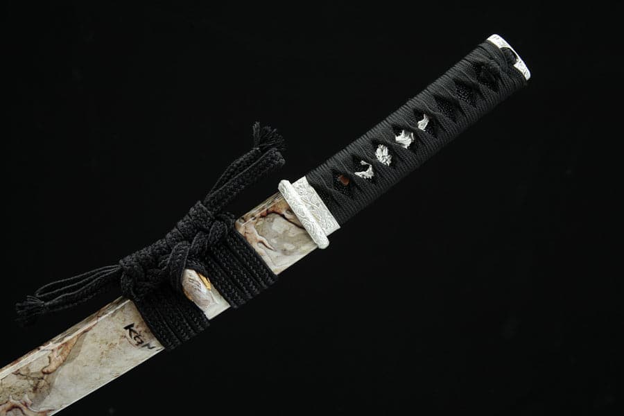 Hand Forged Japanese Tanto Darkness Short Sword 1095 Carbon steel - Tophatter Daily Deals