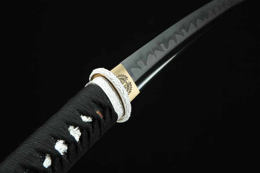 Hand Forged Japanese Tanto Darkness Short Sword 1095 Carbon steel - Tophatter Daily Deals