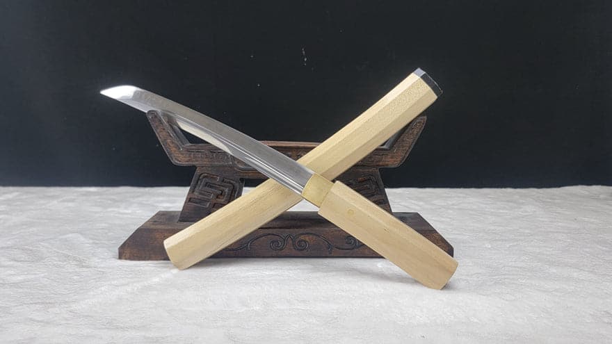 Hand Forged Japanese Tanto Dumu Anise T10 Carbon steel Turns the soil to burn blade - Tophatter Daily Deals