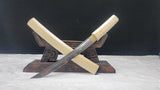 Hand Forged Japanese Tanto Dumu Anise T10 Carbon steel Turns the soil to burn blade - Tophatter Daily Deals