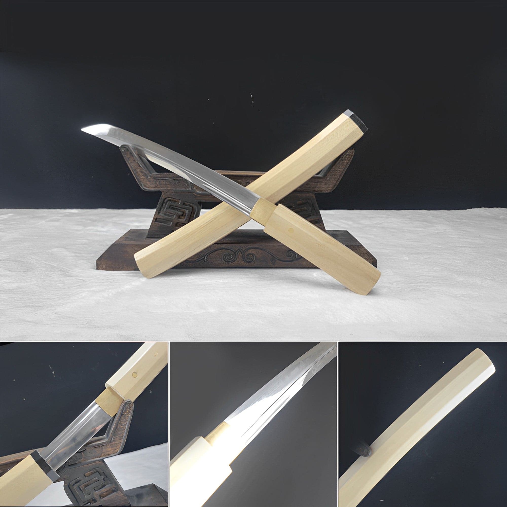 Hand Forged Japanese Tanto Dumu Anise T10 Carbon steel Turns the soil to burn blade - Tophatter Daily Deals