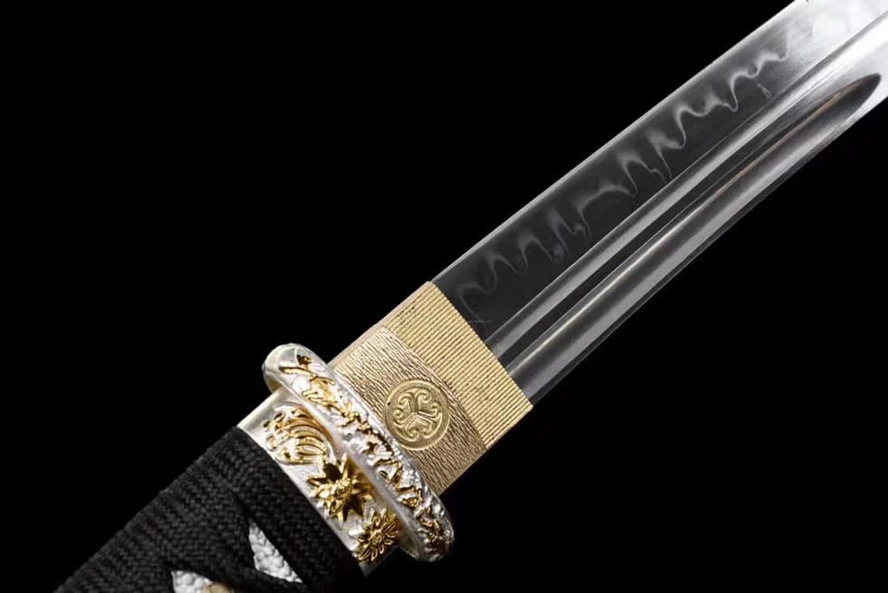 Hand Forged Japanese Tanto Golden Dragon T10 Carbon steel Full Tang - Tophatter Daily Deals