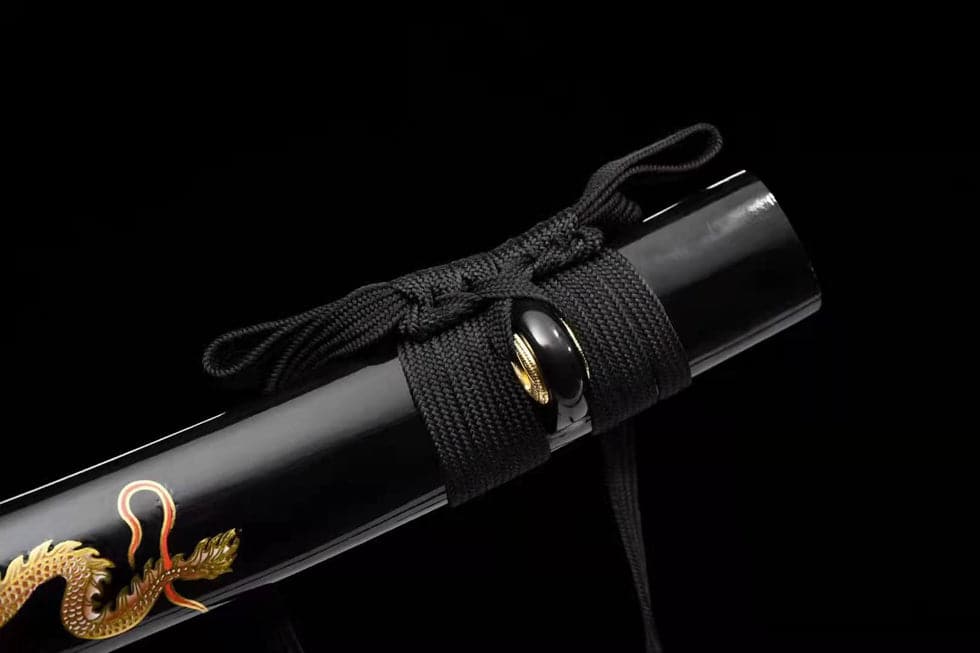 Hand Forged Japanese Tanto Golden Dragon T10 Carbon steel Full Tang - Tophatter Daily Deals