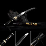Hand Forged Japanese Tanto Golden Dragon T10 Carbon steel Full Tang - Tophatter Daily Deals