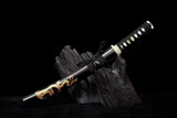 Hand Forged Japanese Tanto Golden Dragon T10 Carbon steel Full Tang - Tophatter Daily Deals