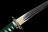 Hand Forged Japanese Tanto Jade T10 Carbon steel Short Sword Turns the soil to burn blade - Tophatter Daily Deals