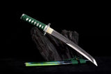 Hand Forged Japanese Tanto Jade T10 Carbon steel Short Sword Turns the soil to burn blade - Tophatter Daily Deals