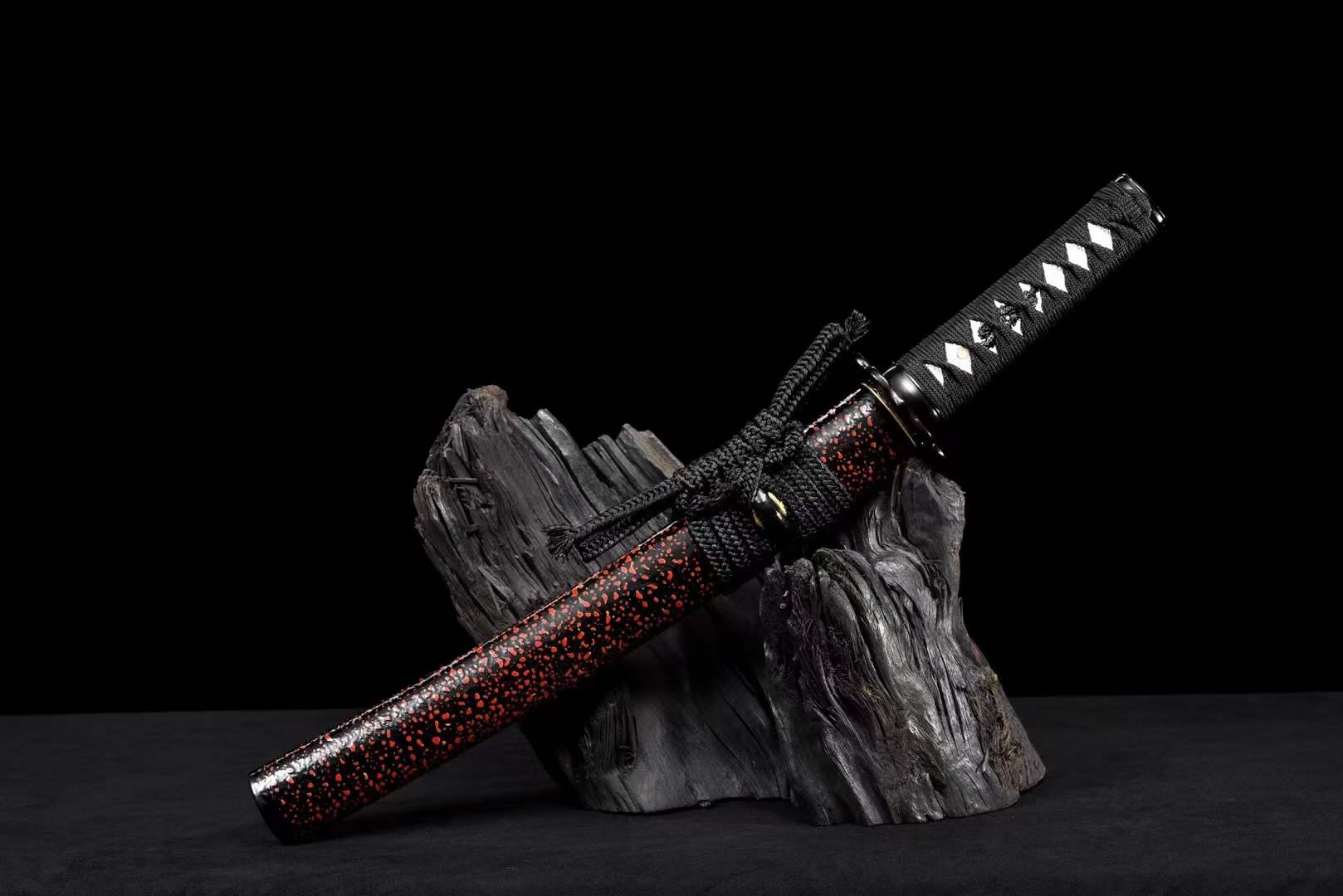 Hand Forged Japanese Tanto Naruto Short Sword T10 Turns the soil to burn blade - Tophatter Daily Deals