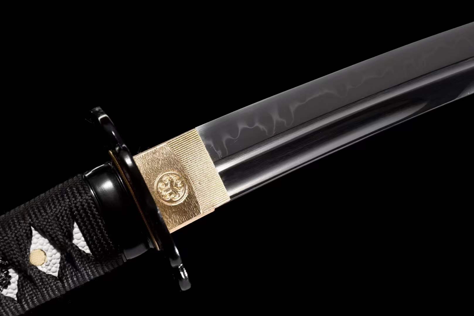 Hand Forged Japanese Tanto Naruto Short Sword T10 Turns the soil to burn blade - Tophatter Daily Deals