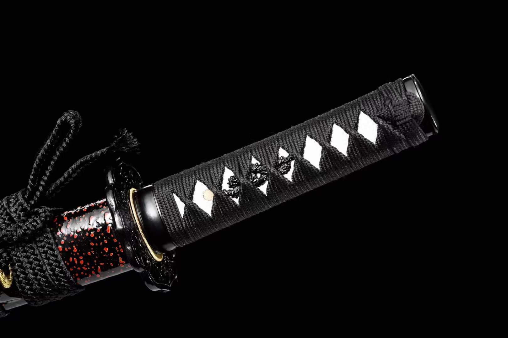 Hand Forged Japanese Tanto Naruto Short Sword T10 Turns the soil to burn blade - Tophatter Daily Deals