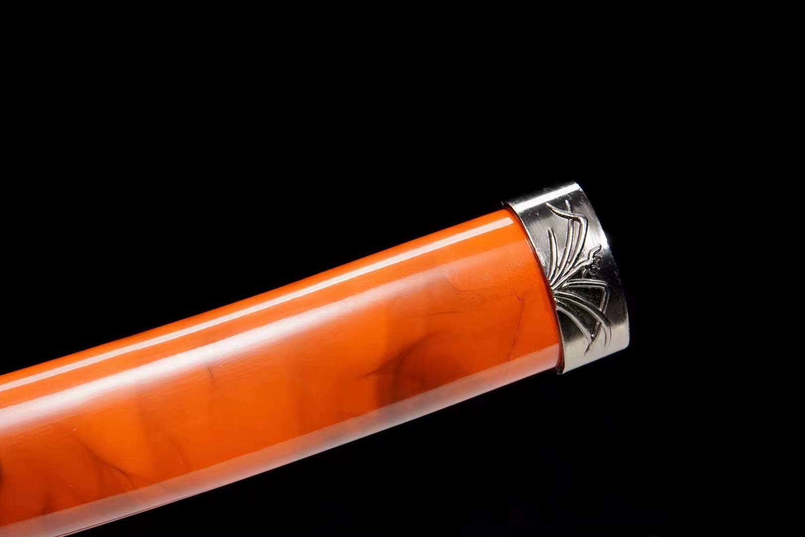 Hand Forged Japanese Tanto Red Sky Short Sword T10 Turns the soil to burn blade - Tophatter Daily Deals